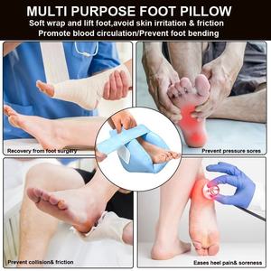 <b>Heel</b> Protector Pad With Adjustable Strap For Foot Protection And <b>Support</b> Universal Size Blue Gray Color Options - Product Image 2