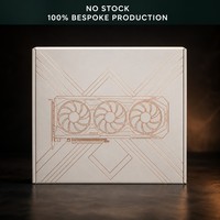 Boîte d'expédition blanche ivoire pour carte graphique, impression personnalisée en feuille d'or rose, emballage d'expédition pour GPU