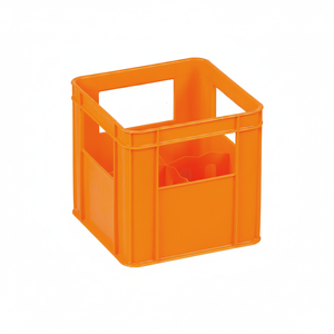KS 500 Large Capacity Stackable <b>Plastic</b> <b>Crate</b> 4-Bottle Durable Beverage Carrier for Logistics Storage - Product Image 2