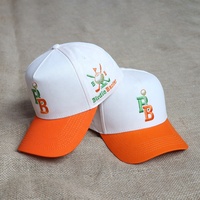 Casquette de baseball unisexe à 5 panneaux, design personnalisé, bicolore, coton de haute qualité, logo brodé, sport, extérieur, golf, vente en gros