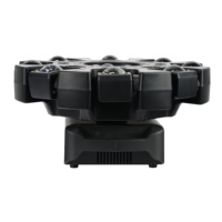 Lumière à effet Hercules dorée à 8 bras, RGB 4-en-1, DMX512, pour fêtes, clubs, bars, éclairage de scène DJ