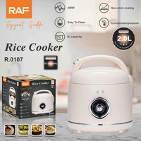 Cuisinière à riz électrique RAF R.0107 400W 2L avec interrupteur de maintien au chaud, revêtement antiadhésif, pot facile à nettoyer et prise VDE pour la cuisine