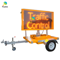 Panneaux de signalisation routière LED à messages variables Waysafe, ambre/couleur intégrale, pour remorque DMS, affichage de trafic matriciel complet portable