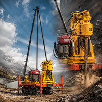 Foreuse sur chenilles portable Feiyang FY-70 70m à moteur diesel, vente directe usine - Compacte, diamètre de forage 60-200mm, 300KG, 220V, eau
