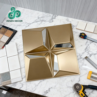 Panel de Pared 3D Moderno de PVC, Adhesivo de Espejo para Interiores, Revestimiento de PVC, Decoración de Paredes para Hoteles, Techos de TV, Villas, Diseño Interior Decorativo