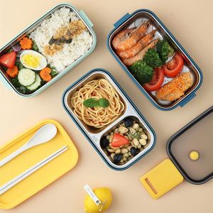 304 Stainless Steel <b>Metal</b> <b>Lunch</b> <b>Box</b> Plastic Food Grade Leak-Proof Large Capacity Microwave <b>Lunch</b> <b>Box</b> - Product Image 1