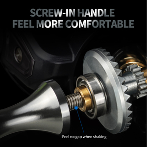 <span class=keywords><strong>LINNHUE</strong></span> Spinnrolle LE1000-6000 5.2:1 Hochgeschwindigkeitsrolle 8kg Max Bremskraft Karpfenangelrolle für Hechtangeln mit Schraubgriff - Product Image 3
