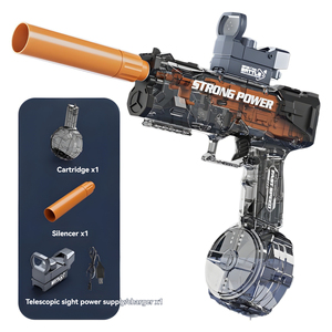 Stärkste elektrische Wasser pistole für Erwachsene Leistungs starke Wassers pritz pistole Automatisches Aufleuchten Rauch mündung Flammens pielzeug Outdoor-Sommers pielzeug - Product Image 5
