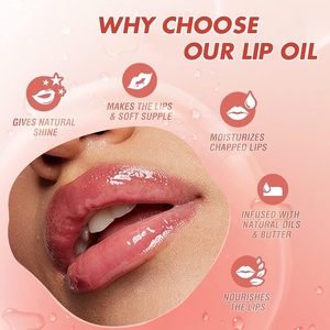 Nuevo Natrual Shine Tint Aceite de labios a base de plantas Etiqueta privada Cuidado de labios vegano Limpia e hidrata y nutre Aceite de labios de plantas puras - Product Image 2