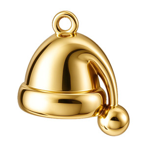 Charmes de Noël en acier inoxydable plaqué or 18 carats, pendentif plaqué PVD 316L pour la fabrication de bijoux - Product Image 5