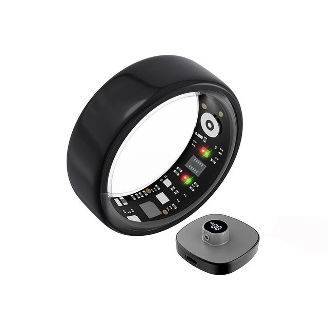 Smart Ring Heart Rate Blood Pressure Sleep Monitoring Motion Tracking IP68 Waterproof Men Women Smart Ring Holiday Gift