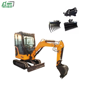 Mini-excavatrice sur chenilles hydraulique ELORRY EL18 à cabine haute, petite pelleuse sur chenilles - Product Image 5