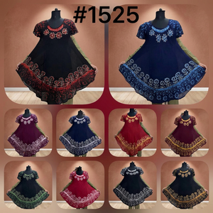 Blusa Bohemia Sencilla y Elegante de Crepé Estampado con Cuello en V, Manga Corta, Cintura Baja, Corte Holgado y Recto, Transpirable, 100% - Product Image 3
