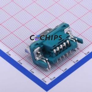 DT10121-M5N3-4F D-Sub/VGA Connector Bent Lead Through Hole Connector Standard D-Sub Male 9P Right Angle Insert - Product Image 1