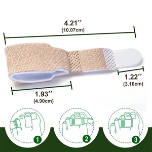 Attelle orthopédique pour orteil cassé, séparateur, bandages rembourrés, sangle d'orteil - Product Image 3