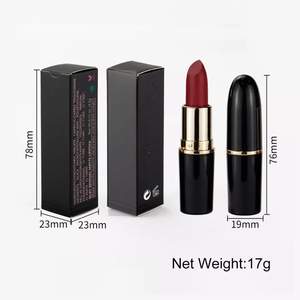All'ingrosso Rouge A Levre Bullet Shape Tube 14 colori Private Label Vegan Black Matte Lipstick - Product Image 5