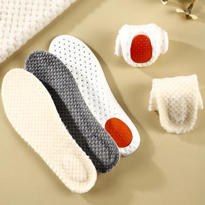 Semelles orthopédiques de confort sportif avec soutien de la voûte plantaire pour bottes Martin, doublure <span class=keywords><strong>en</strong></span> polaire épaissie à grille ananas, antibactérienne et désodorisante - Product Image 4