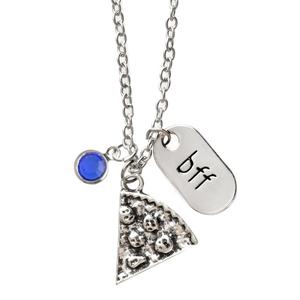 गर्म बेच 6pcs सोने/चांदी दोस्ती पिज्जा टुकड़ा हार प्रेमियों दोस्ती हार सबसे अच्छा दोस्त हमेशा के लिए हार - Product Image 6