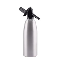 Siphon à soda en acier inoxydable pour la fabrication d'eau pétillante à domicile ou au bar, logo personnalisé disponible, compatible avec les chargeurs de soda en gros