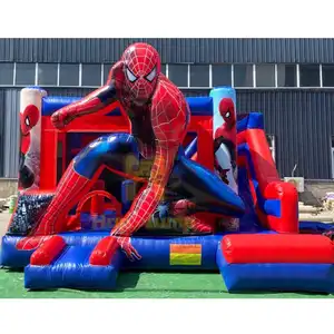 Hot Sale Aufblasbarer Türsteher Spiderman Bounce House Spiderman Jumping Castle Fabrik preis Bounce Castle Aufblasbar mit Rutsche