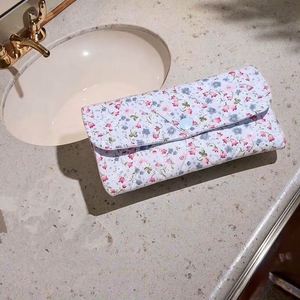 Floral Sunglasses Pouch Storage Bag Organizer Portable Quilted Snap Button <b>Eyeglasses</b> Case - Product Image 6