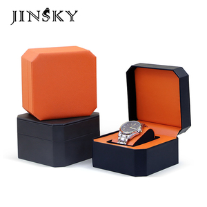 Boîte à montre en cuir PU octogonale de haute qualité, boîte de rangement pour une seule montre, boîte cadeau pour hommes et femmes, montre de business - Product Image 4