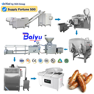Nueva Línea de Máquinas para Hacer Salchichas de Acero Inoxidable 304, Comercial, Industrial, de Llenado al Vacío, para <span class=keywords><strong>Hot</strong></span> Dogs y Frankfurters - Product Image 1