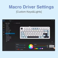 Teclado Mecánico para Juegos AULA F75 2.4G Inalámbrico/BT/Con Cable, RGB Personalizable, Diseño 75%, Perfil OEM, Estructura Gasket