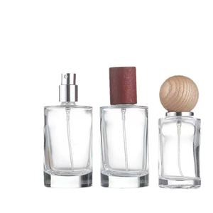 Bouteille en verre de parfum de luxe Offre Spéciale 30/50/100ml forme ronde avec pulvérisateur à pompe <span class=keywords><strong>cylindre</strong></span> vide de haute qualité - Product Image 2
