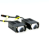 Feux de brouillard LED pour calandre de voiture, double couleur, mini feux de route, projecteurs tout-terrain, jaune et blanc