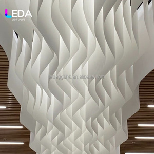 Decoración Colgante de Techo con Papel Texturizado Francés Personalizado LEDA, Ondulado, Blanco, para Bodas, Banquetes y Eventos - Product Image 2