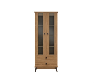 Aparador Moderno Estilo Retro Decibel DB-CR322 con 2 Puertas de Vidrio y 2 Cajones, Listo para Armar, Mueble para Comedor - Product Image 1