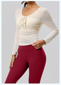 Conjunto Deportivo de 2 Piezas para Mujer, Corte Ajustado, para Yoga y Gimnasio, Spandex/Nailon, Secado Rápido, Transpirable, con Copas Fijas, Diseño Moderno - Product Image 5