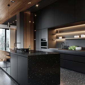 Mutfak dolapları mobilya Modern ücretsiz tasarımlar Modern komple mutfak mobilyası Set - Product Image 5