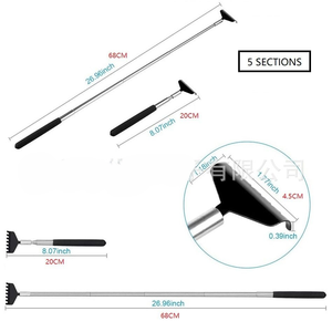 Grattoir télescopique en acier inoxydable pour le dos, bâton de grattage pour soulager les démangeaisons par soi-même - Product Image 2
