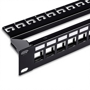 Panel de Conexiones <span class=keywords><strong>TRENDnet</strong></span> de 24 Puertos, Blindado, 1U, 19 Pulgadas, para Montaje en Rack, Protección EMI/RFI, Conectores Keystone Cat6A (Se Venden por Separado), Hecho en China - Product Image 1