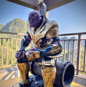 Statue <span class=keywords><strong>Thanos</strong></span> en résine Marvel Avengers, figurine GK assise, décoration d'intérieur, échelle 1/4, pièce de collection peinte à la main - Product Image 4
