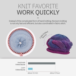 Thông Minh Mini Siêu Lớn 48-Kim Tự Làm Nhựa Đầy Màu Sắc Tay Máy Dệt Kim 41X22Cm 3Mm Độ Dày Cho Trẻ Em Của Mũ Đồ Chơi - Product Image 5