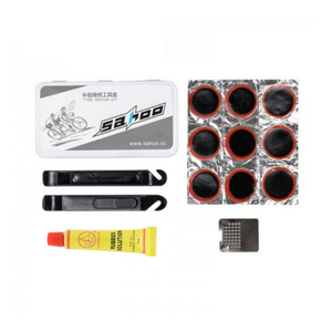 Kit de Herramientas Multifuncional SAHOO <span class=keywords><strong>para</strong></span> Reparación de Bicicletas de Carretera, Bomba de Aire Mini Ligera y Resistente, <span class=keywords><strong>Parches</strong></span> <span class=keywords><strong>para</strong></span> Neumáticos, 6 Piezas, Portátil - Product Image 3