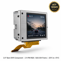 Modul LCD TFT 2.0 Inci Merek TMK Keandalan Tinggi 320x240 QVGA IPS 350 Nits LED RGB 21 PIN Komponen Dasar Terintegrasi untuk Kamera Dasbor Mobil