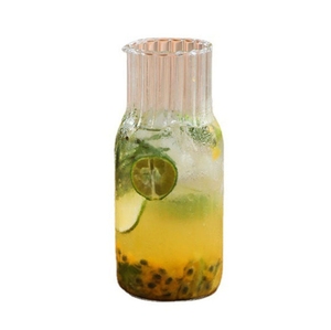 Bollitore trasparente contenitore di <span class=keywords><strong>acqua</strong></span> in vetro borosilicato alto per uso domestico per <span class=keywords><strong>acqua</strong></span> di <span class=keywords><strong>limone</strong></span> <span class=keywords><strong>e</strong></span> bevande fredde facile da pulire - Product Image 1