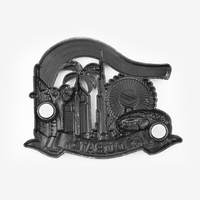 Aimant de réfrigérateur en métal de construction Dubaï personnalisé Aimants de réfrigérateur au design exquis à attraction magnétique forte pour la maison