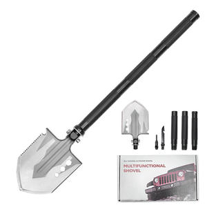 Pelle d'ingénieur pliable multifonction en acier au manganèse série D16 personnalisée pour le camping, la survie et la randonnée - Product Image 2