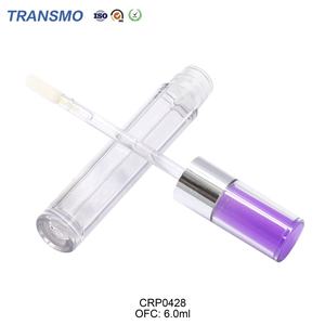 Vente en gros de tubes d'emballage vides ronds blancs mignons pour baume à lèvres, contenants transparents en plastique pour gloss et blush - Product Image 1