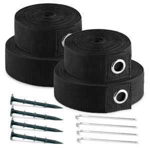 Filet de volleyball extérieur-Filet de protection pour balle de volleyball Équipement de <span class=keywords><strong>terrain</strong></span> de volleyball de plage avec piquets de vis à longue <span class=keywords><strong>ligne</strong></span> courte + sac - Product Image 2