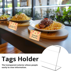 Rõ ràng <span class=keywords><strong>Acrylic</strong></span> Mini dấu hiệu hiển thị đứng nhỏ gọn giữ máy tính để bàn cho bán lẻ dấu hiệu nhỏ nhãn văn phòng nhà - Product Image 3