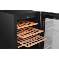 Cave à vin électrique avec étagères en bois, homologuée CE/CSA, pour la maison, l'hôtel, le bureau, le club, VI85DT, 77 bouteilles