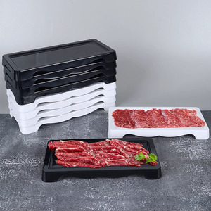 Chaoshan-style fresh-cut beef hot pot <b>plate</b>, commercial <b>melamine</b> rectangular hot pot meat brush <b>plate</b>, stackable barbecue <b>plate</b> - Product Image 2