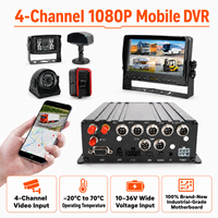 Caméra DVR mobile pour véhicule, camion AHD, mini SD MDVR 4CH 4G GPS avec double emplacement SD (2x1TB), GLONASS, ADAS, DMS, BSD, H.265, large plage de tension