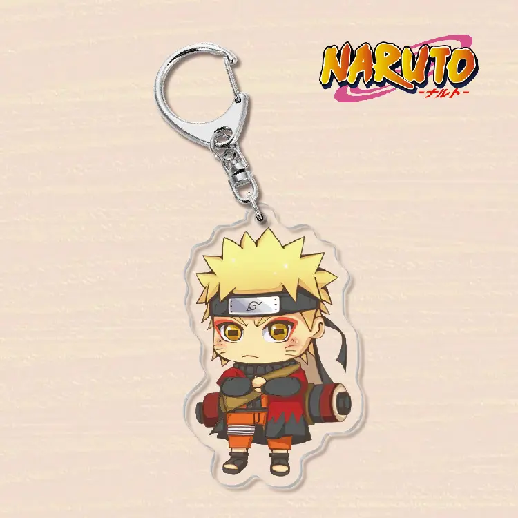 Naruto 2 Side Soft Rubber Keychain Uzumaki Uchiha  Kakashi Pendant Key Chain 